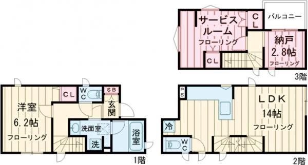 Ｋｏｌｅｔ柴又＃０７・1号室の間取り