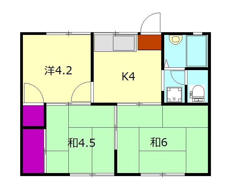 文命ハイツの間取り