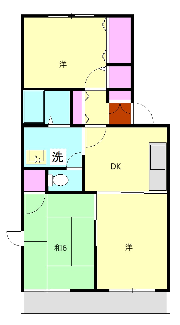パティオAの間取り