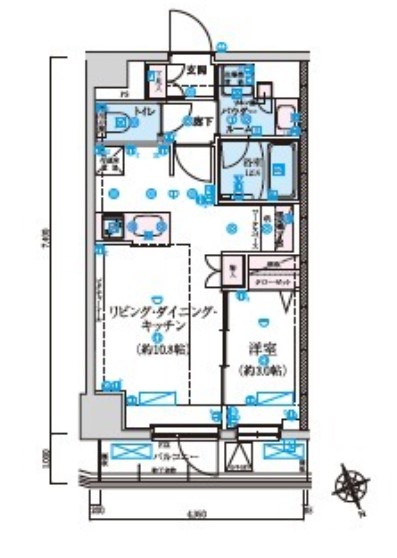 リヴシティ初台の間取り
