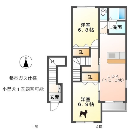 プライムコート石橋の間取り