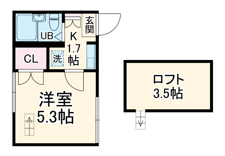 レオパレスアムールの間取り