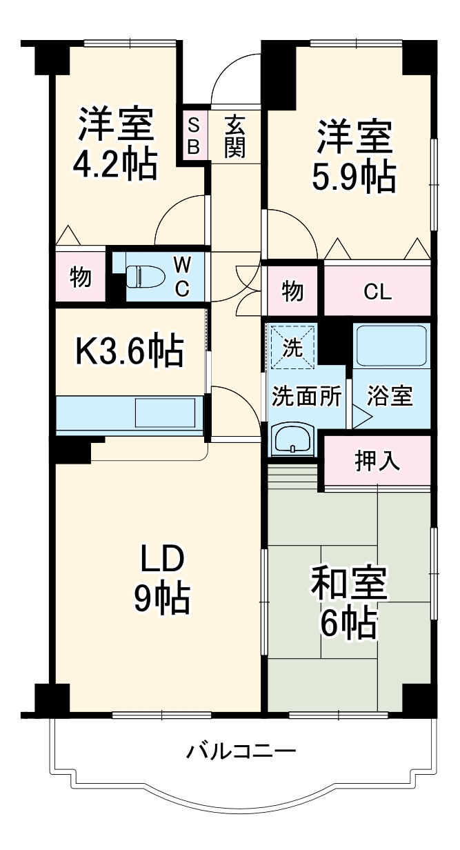 クライン デァ・ベルク Ⅱの間取り