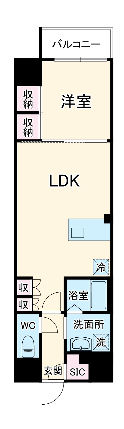 S-RESIDENCE大阪上本町の間取り