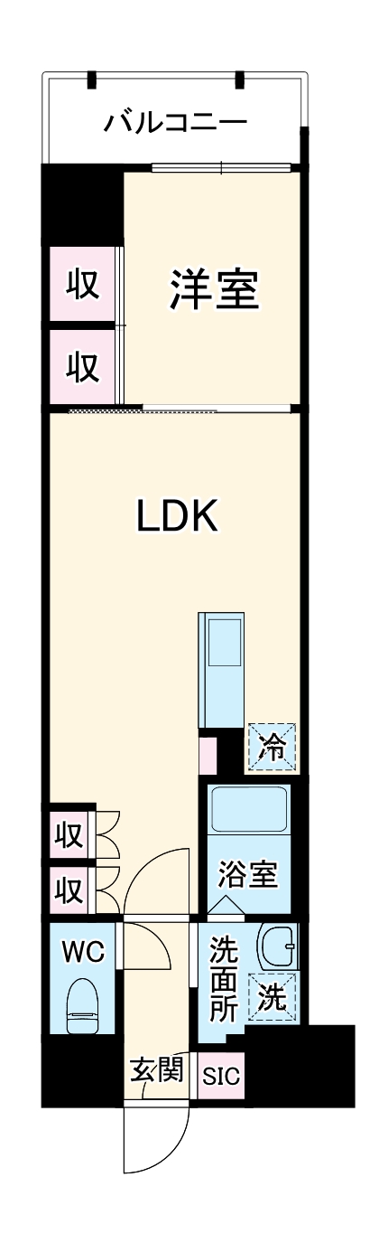 S-RESIDENCE大阪上本町の間取り
