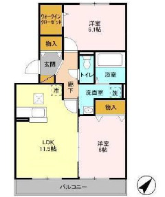 カシータⅡの間取り