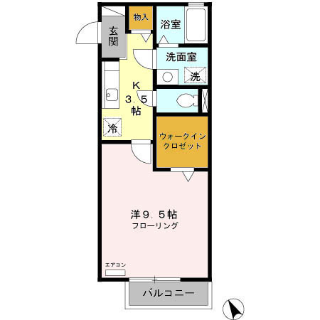 セジュール　ココペリの間取り