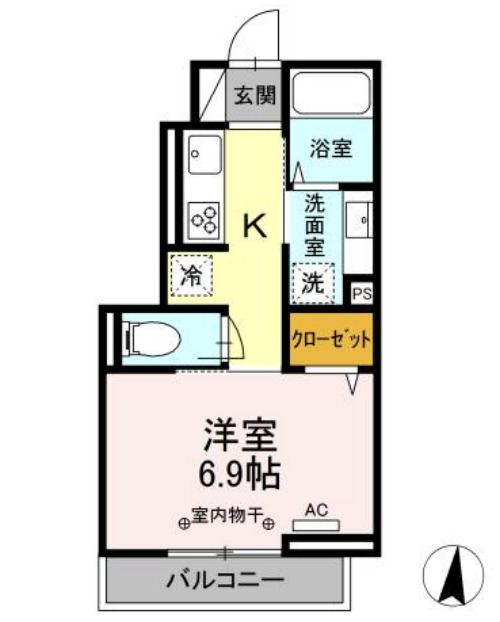 アヴァンス北小岩・101号室の間取り