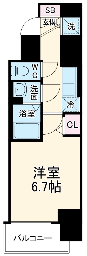プレサンス松屋町駅前の間取り