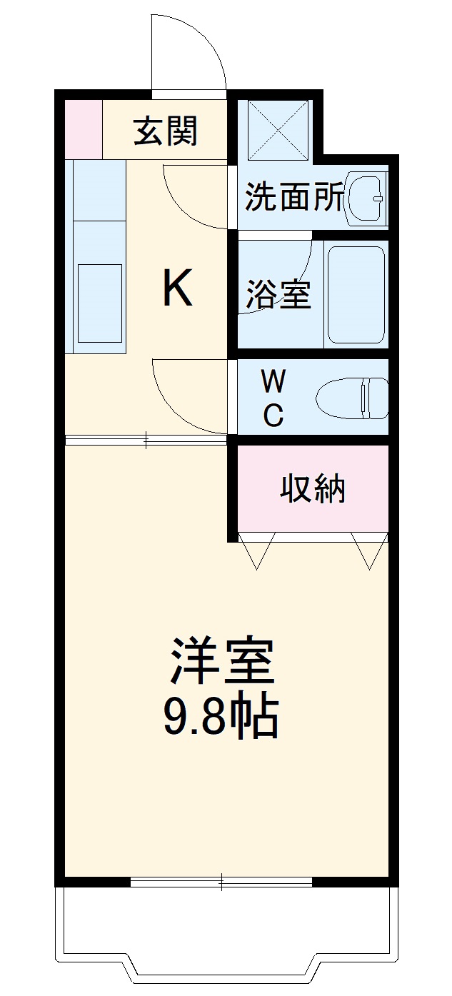 フローラ若松の間取り
