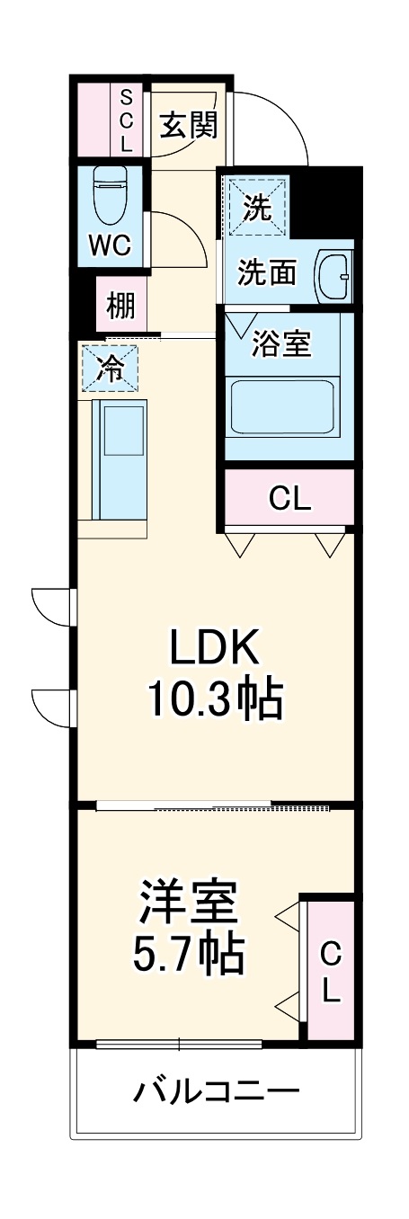 COZY豊岡通の間取り