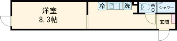 Meldia Residential 北千住の間取り
