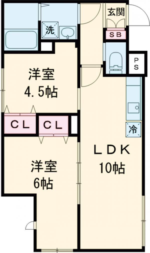 エルファーロ都立大学の間取り