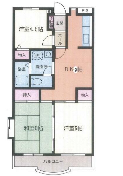 エヴァグリーン大竹の間取り
