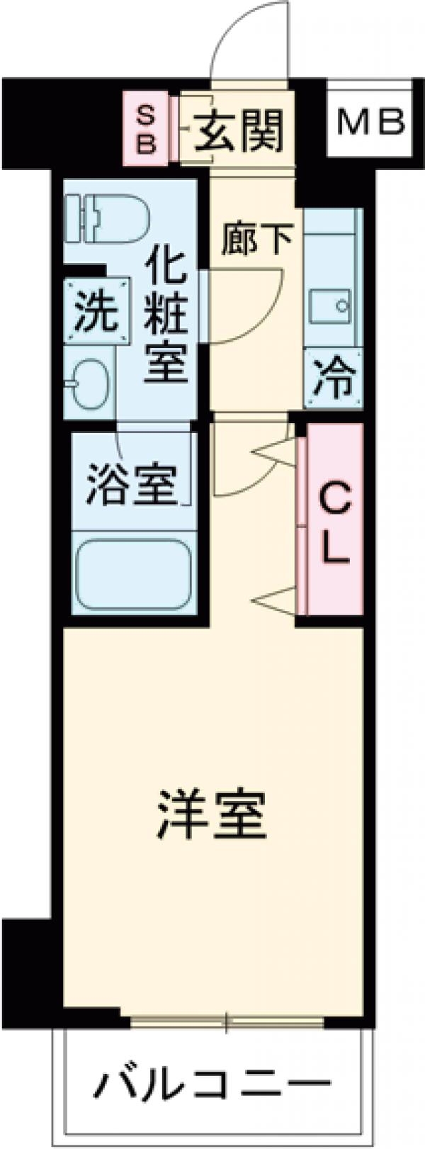 メインステージ東向島Ⅱ・101号室の間取り