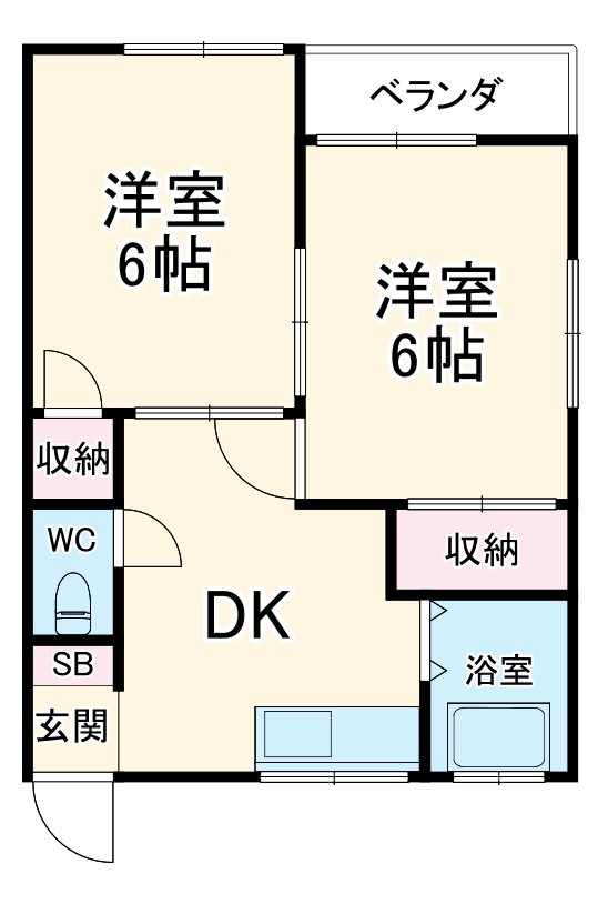 富士見ハイツ・203号室の間取り