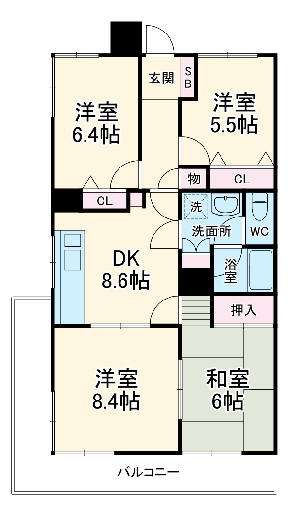 ルピナス戸塚壱番館の間取り