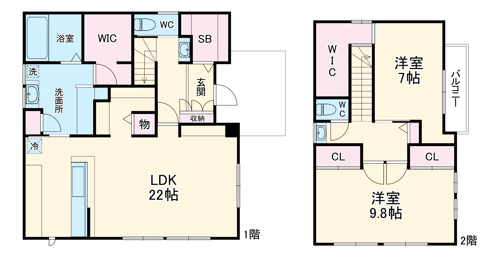 陶栄町9丁目戸建の間取り