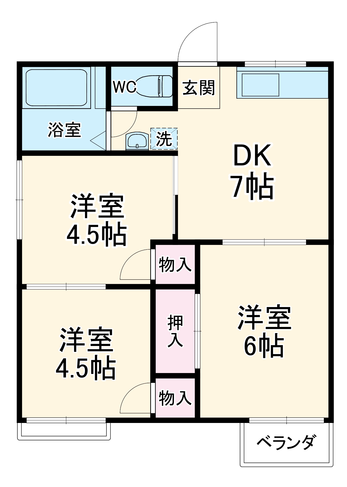 小野ハイツBの間取り