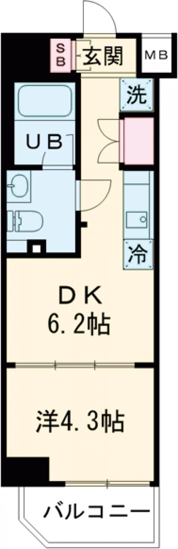 マテリア千住大橋・301号室の間取り