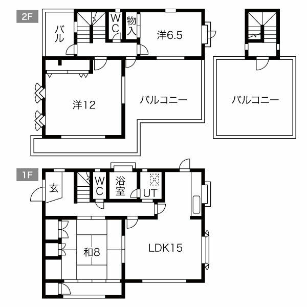 緑区森前借家の間取り