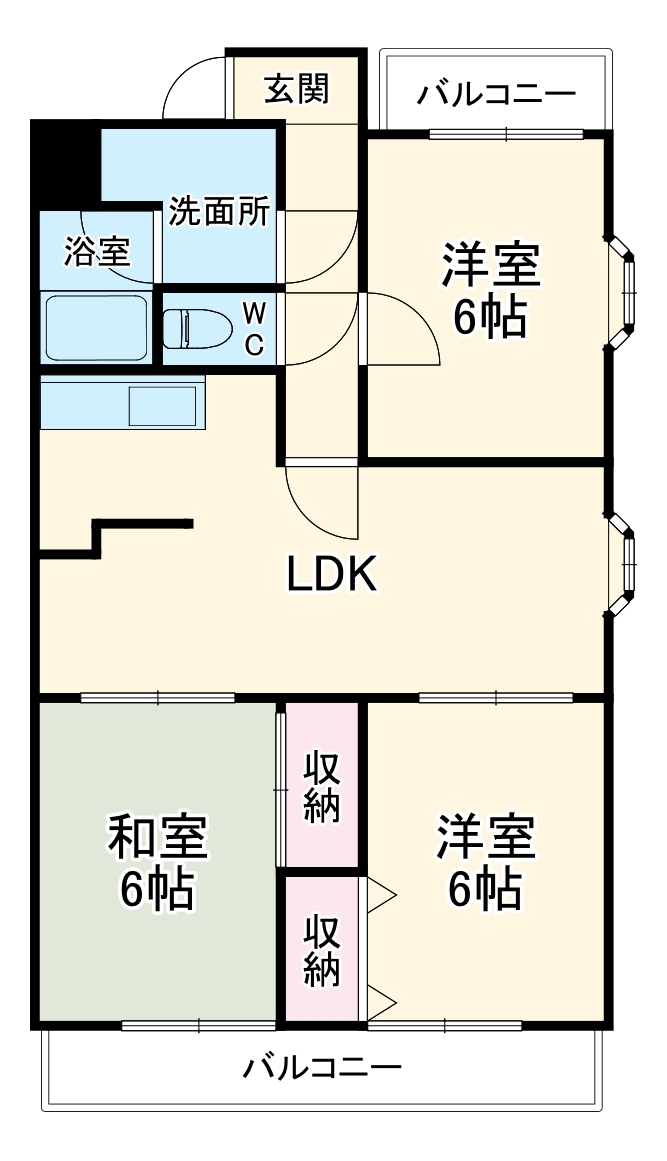 コンフォトゥールⅡの間取り