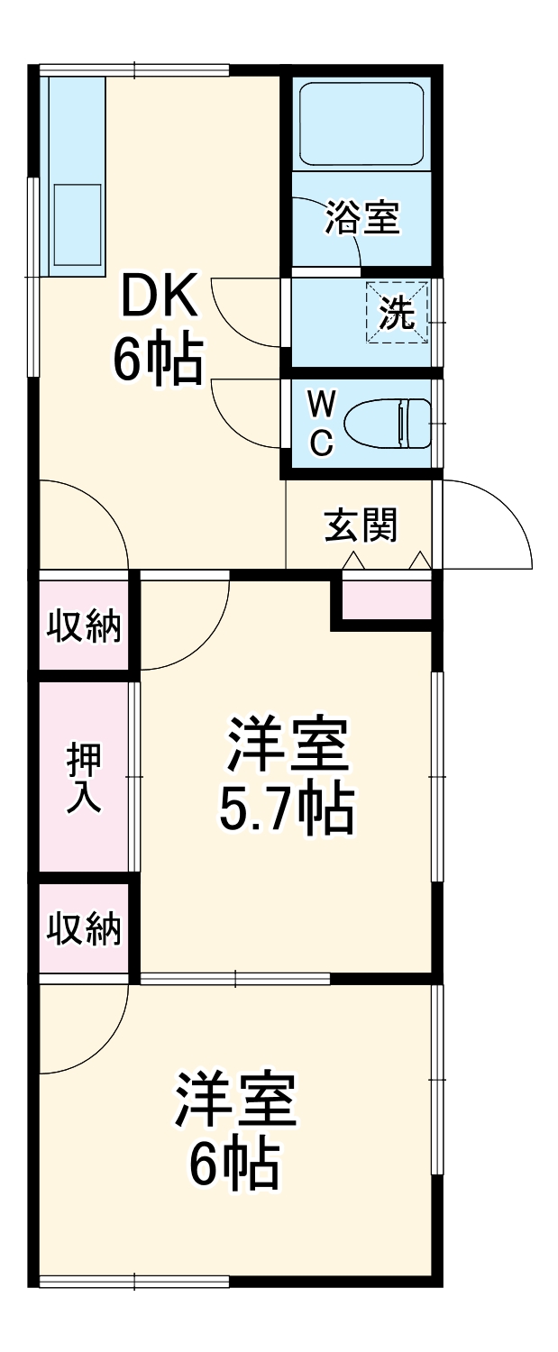 湘南ハイツKの間取り