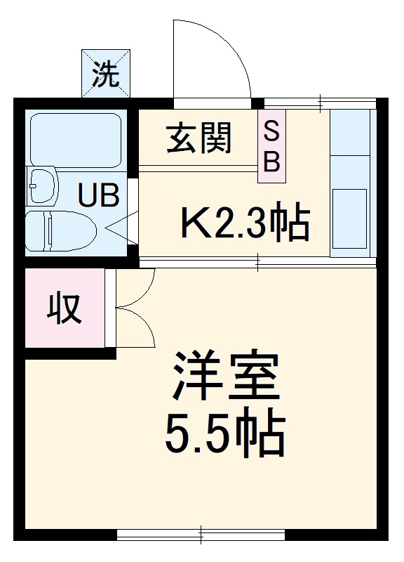 YUハイムBの間取り