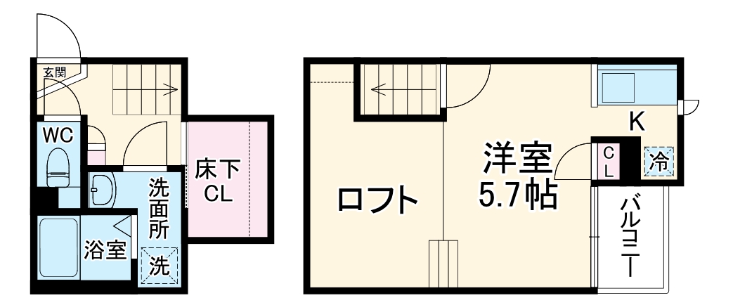 CB七里アウルの間取り