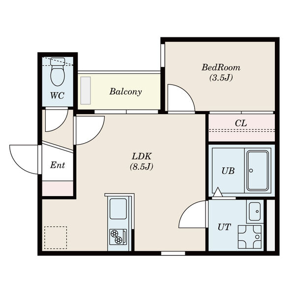 Katze志賀本通南の間取り