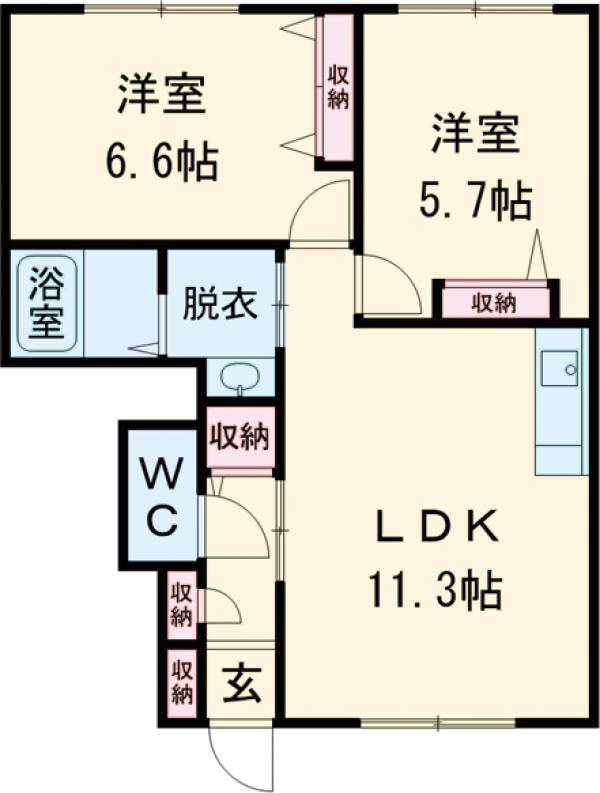 城山ヒルズAの間取り
