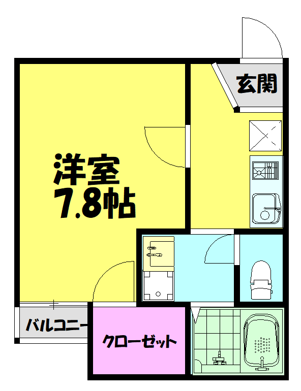バレーヌ川越の間取り