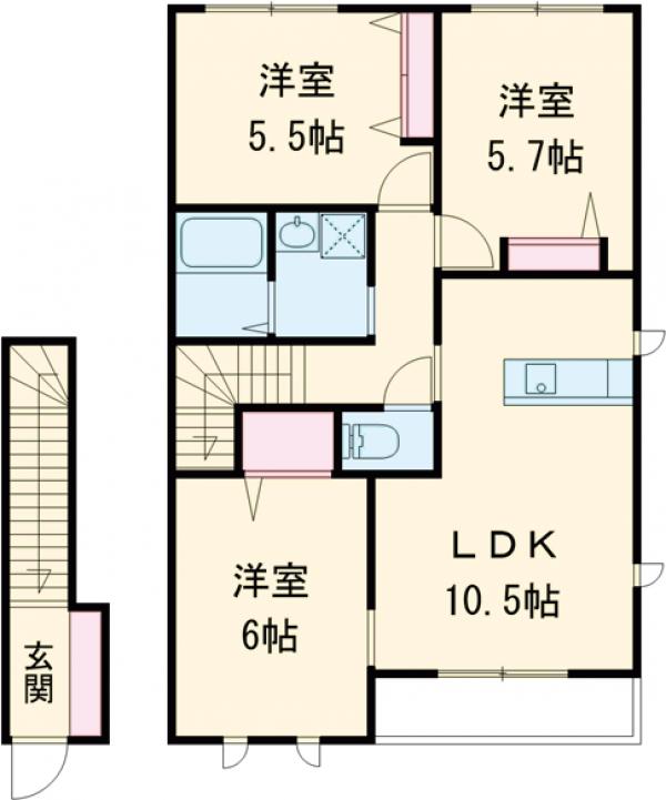 城山ヒルズAの間取り