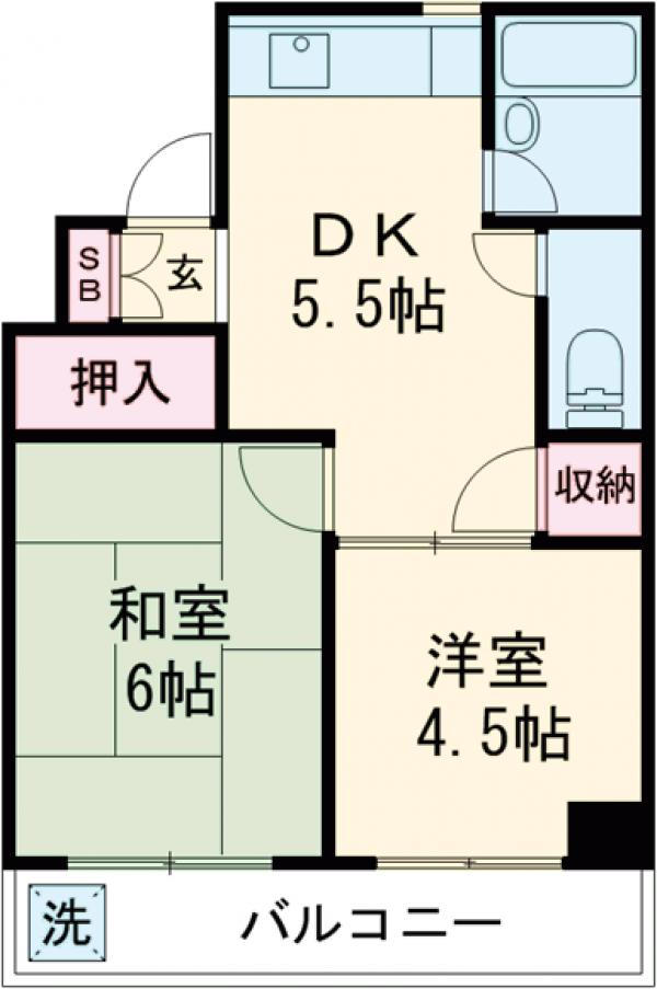 早苗エステートビルの間取り