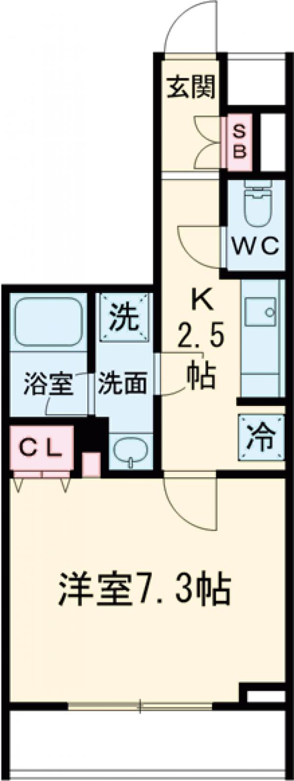 ＧＥＮＯＶＩＡ学芸大学・205号室の間取り
