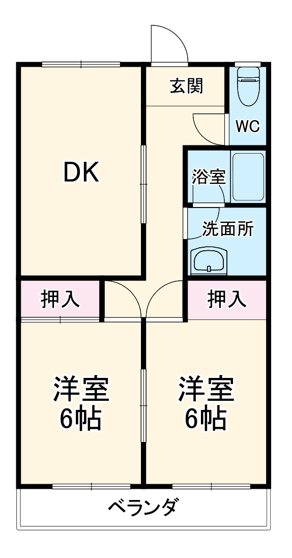 ハイム馬乗の間取り