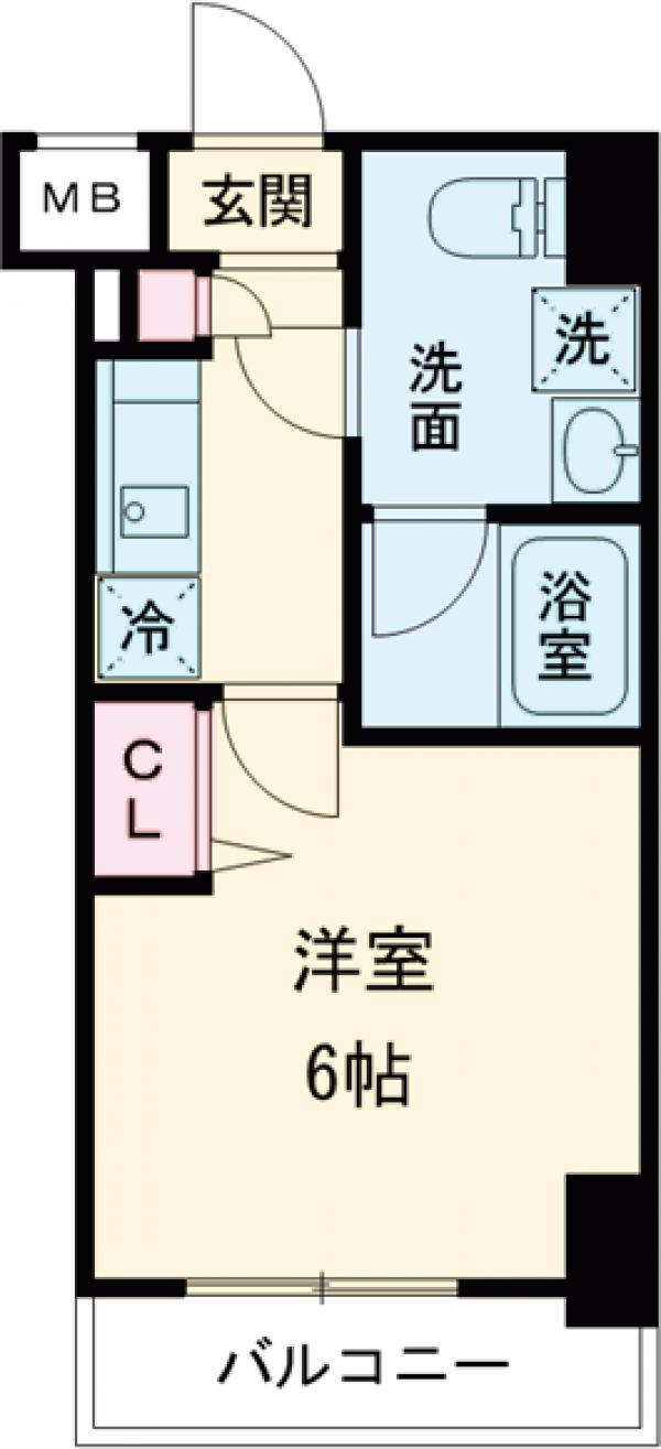 高松町の完工年月(2020年3月)築の賃貸マンションの間取り