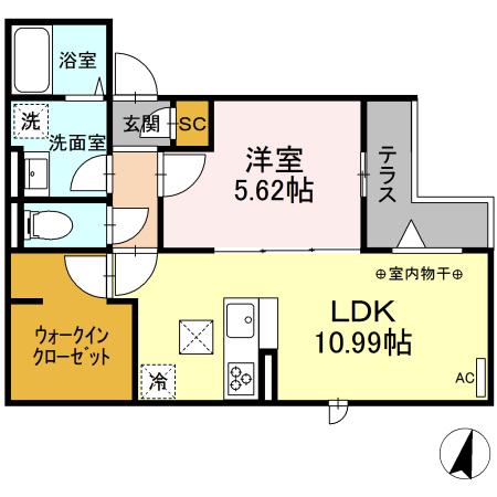 ルリアン綾瀬Ⅱの間取り