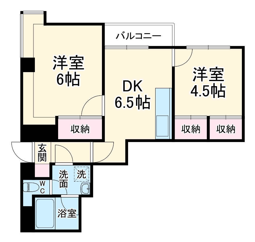 カルチェダムールB棟の間取り