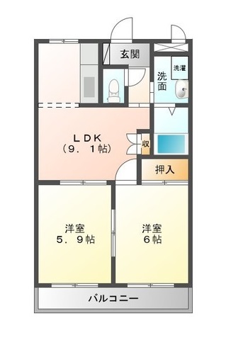 リヴィエール宮前の間取り