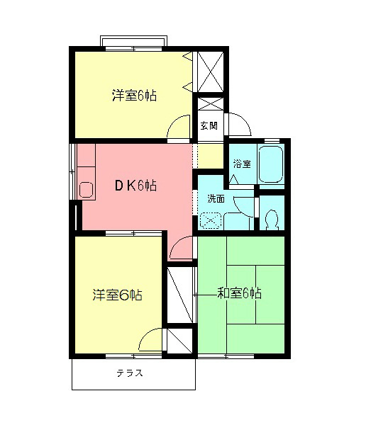 コーポ桜井Bの間取り