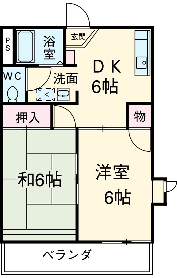 七井ハイツBの間取り