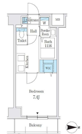プレイズシード名古屋亀島の間取り