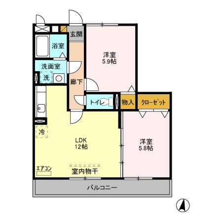 グレースヒルズ Ⅱの間取り