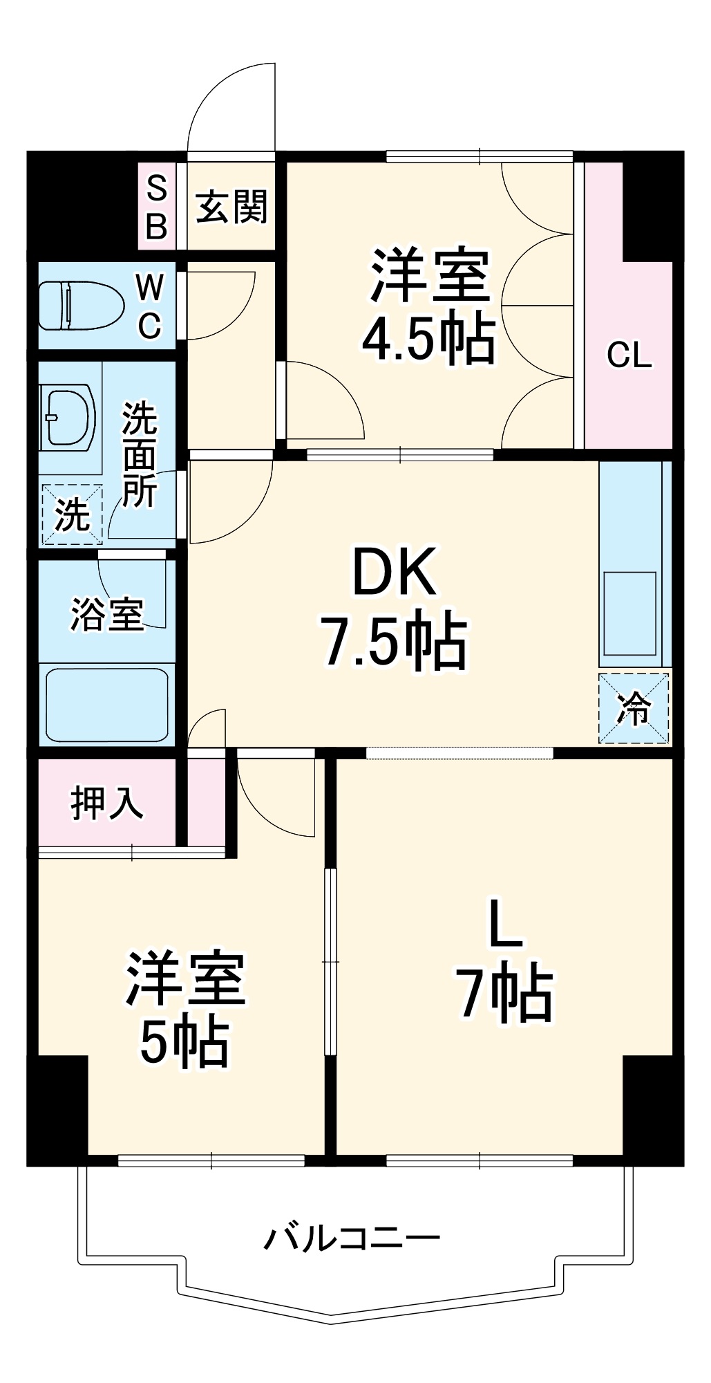 スカイハイツ星が丘の間取り