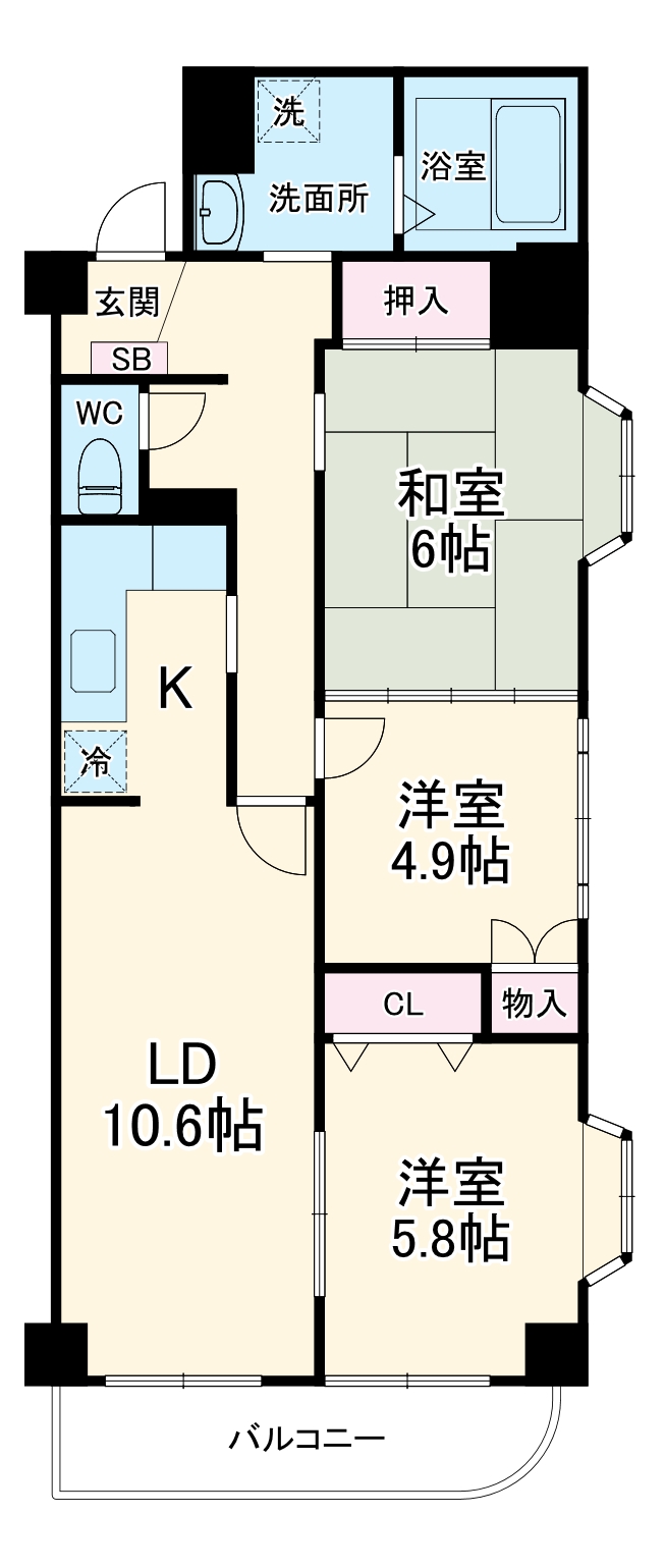 モーニングパーク朝霞の間取り