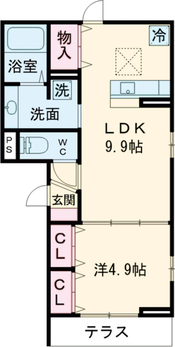 アンジュール坂下の間取り