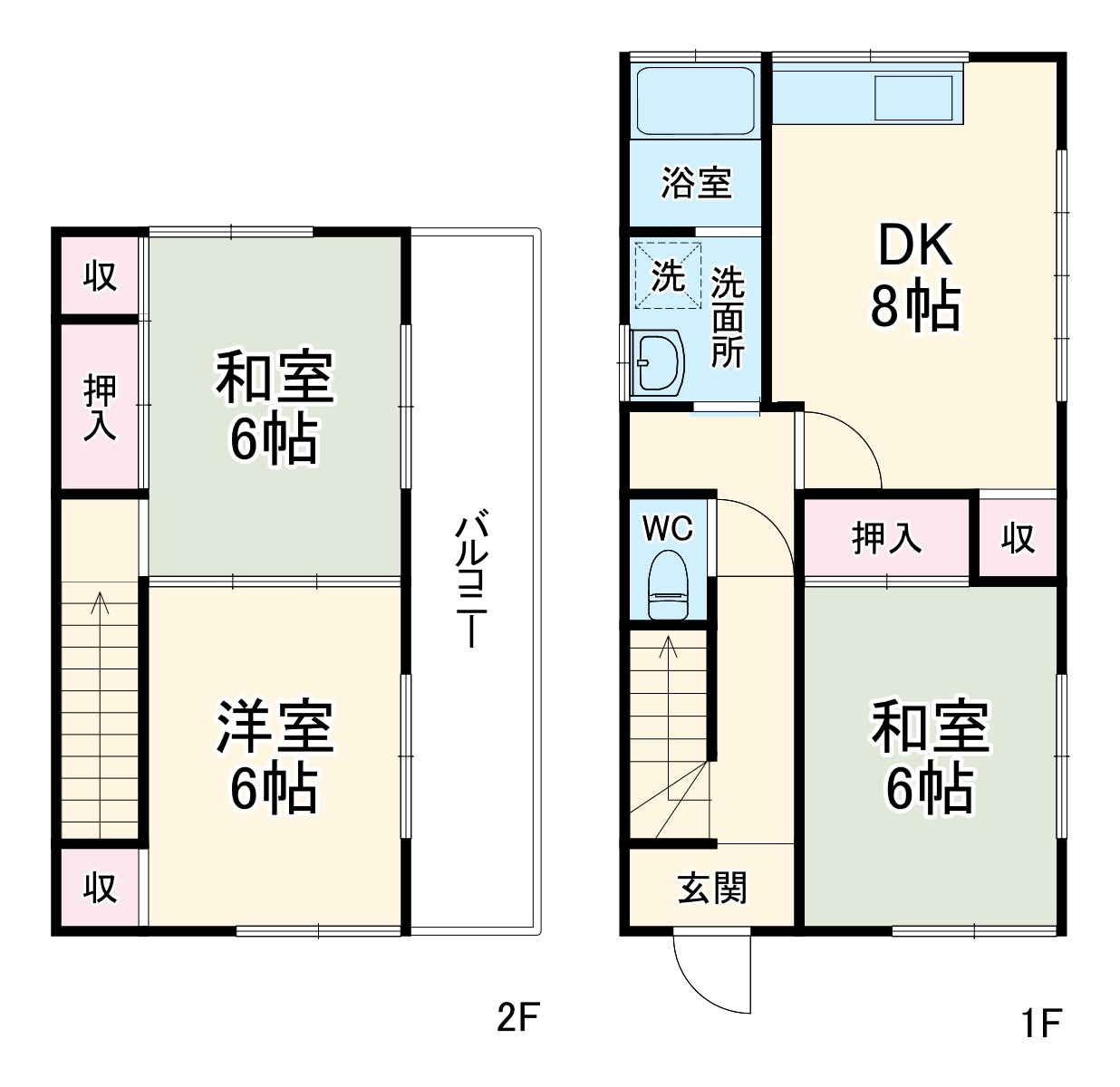 岩槻区飯塚貸家の間取り