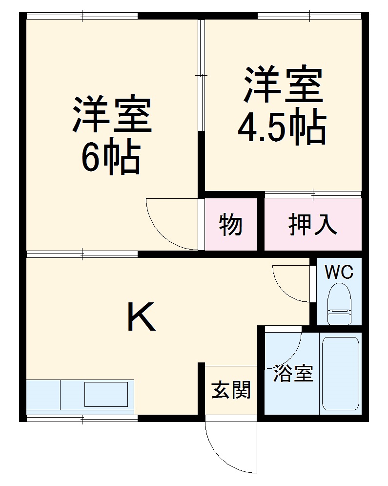 しのぶ荘の間取り