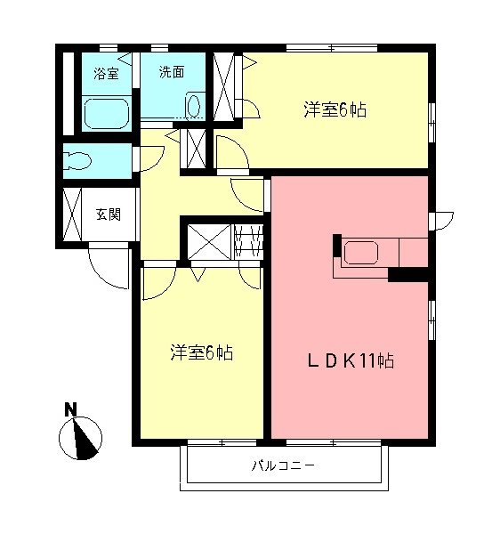 フェリセスⅠの間取り